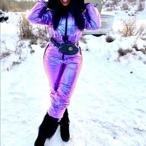 Chic Iridescent Women's Snowsuit